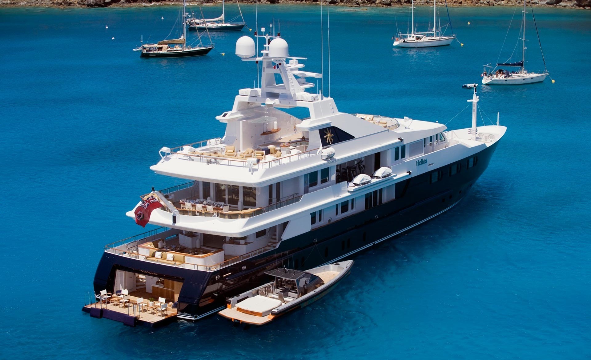 yacht named helios